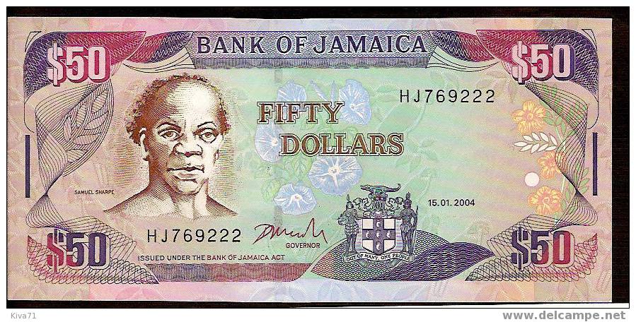 50 Dollars  "JAMAIQUE"   15 Janvier 2004 UNC   Bc 57 - Jamaica