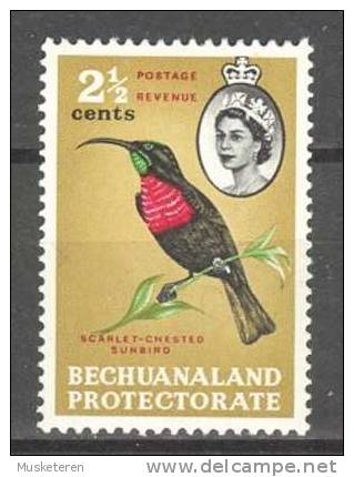 Bechuanaland Protectorate 1961 SG. 170   2½ C. Bird Vogel Scarlet-chested Sunbird MH - 1885-1964 Herrschaft Von Bechuanaland