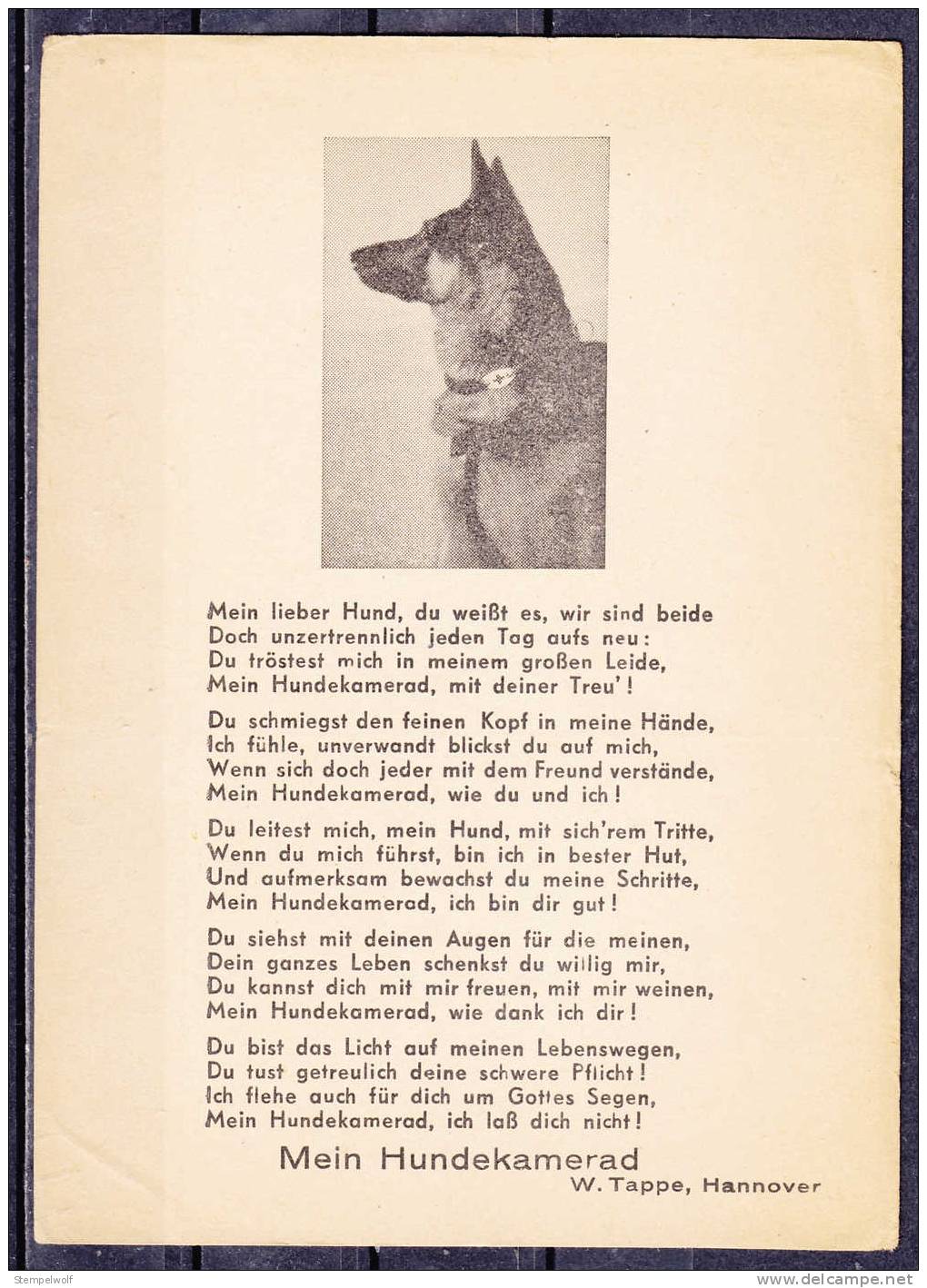 Schaeferhund, Gedicht (61029) - Cani