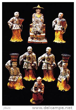 Faiences Françaises /  Huit Statuettes De Chinois (vers 1750) / Limoges - Musée National Adrien DUBOUCHE // 1/95-118 - Kunstvoorwerpen