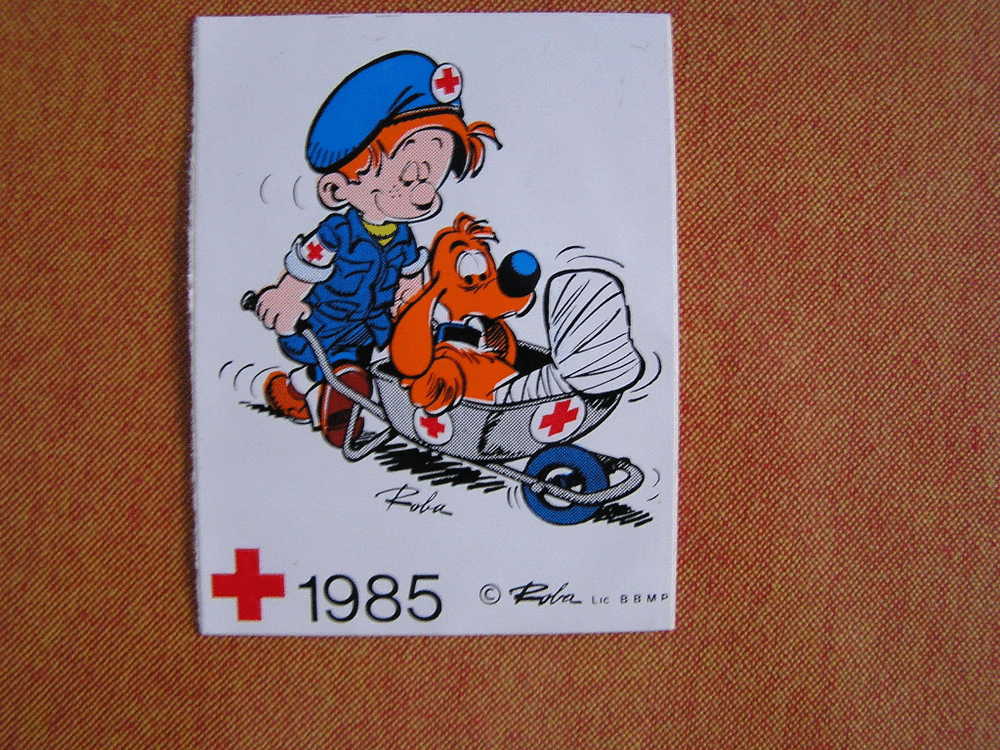 BOULE Et  BILL  N° 1 Autocollant   Stickers  Croix-rouge 1985 Roba - Autocolantes