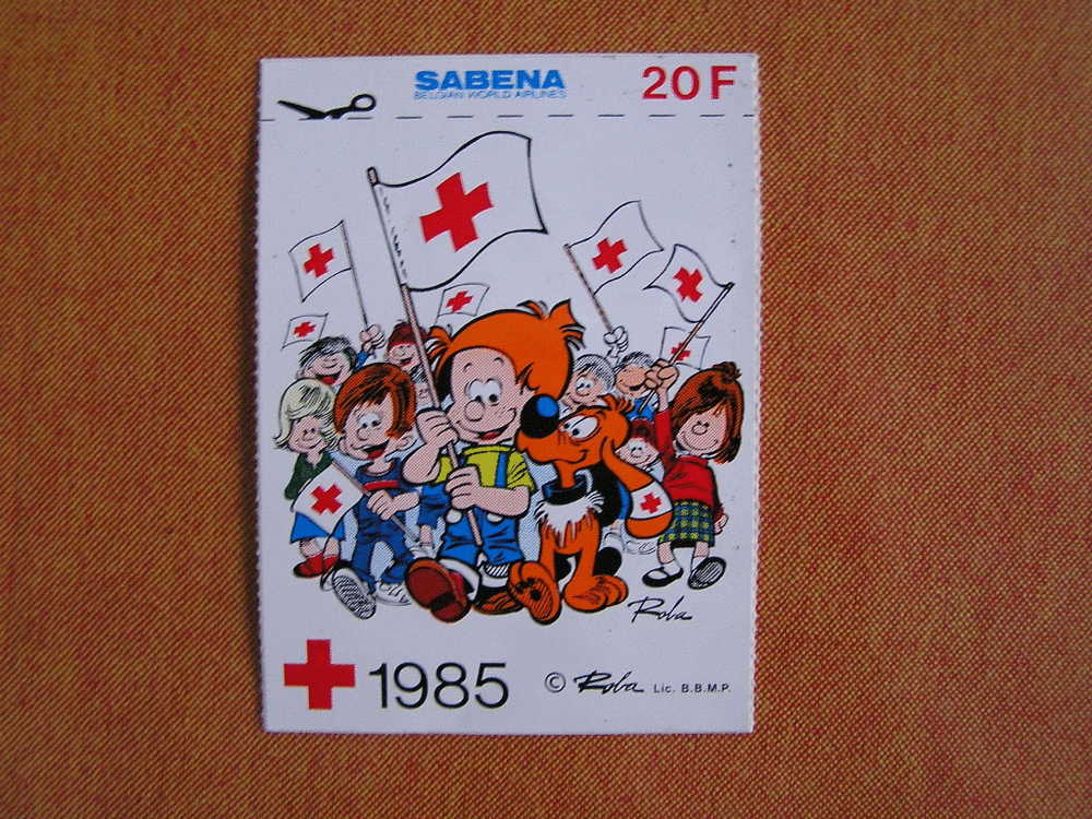 BOULE Et  BILL  N° 3 Autocollant   Stickers  Croix-rouge 1985 Roba - Autocolantes