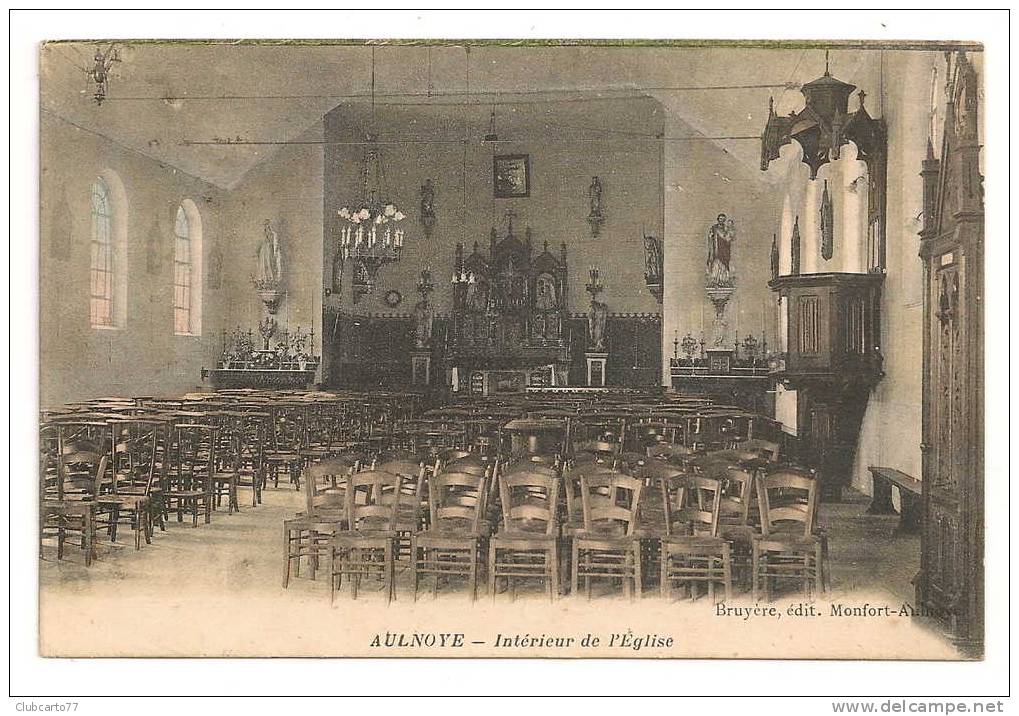 Aulnoye-Aymerie (59) : Intérieur De L'église En 1937. - Aulnoye