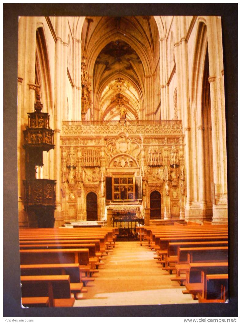 3315 ESPAÑA SPAIN ESPAGNE CASTILLA Y LEON PALENCIA CATEDRAL TRASCORO Y NAVE CENTRAL POSTCARD AÑOS 70 TENGO MAS POSTALES - Palencia