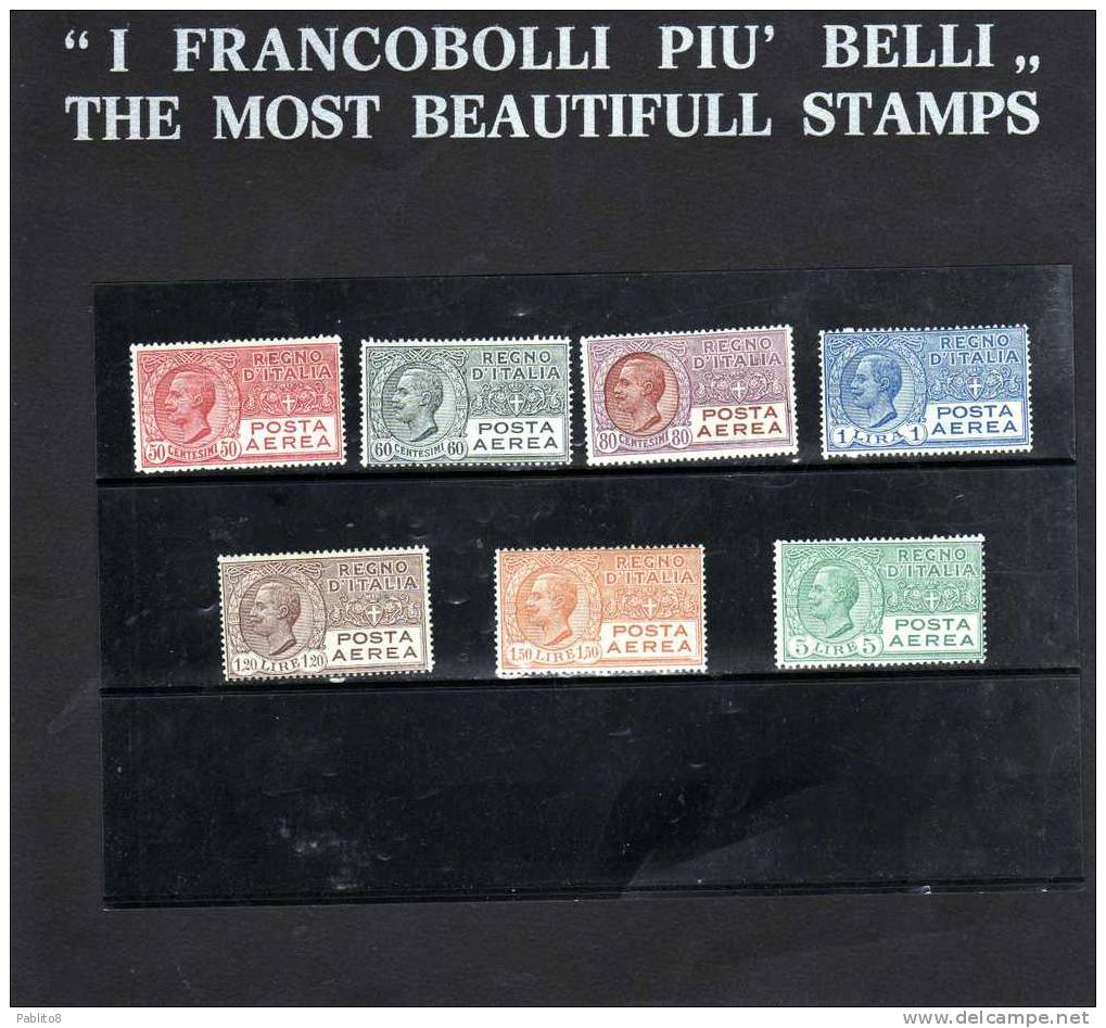 ITALIA REGNO ITALY KINGDOM 1926 1928 EFFIGE V.E. III SERIE COMPLETA MNH DISCRETA-OTTIMA CENTRATURA - Airmail