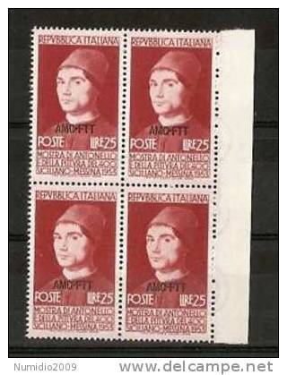 1953 TRIESTE A ANTONELLO QUARTINA MNH ** - VR6730 - Neufs