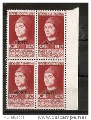 1953 TRIESTE A ANTONELLO QUARTINA MNH ** - VR6730-2 - Neufs