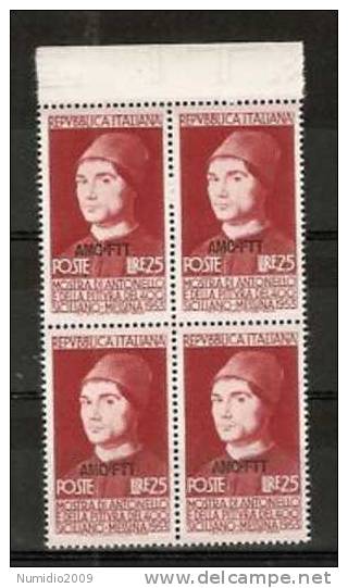 1953 TRIESTE A ANTONELLO QUARTINA MNH ** - VR6731-2 - Nuevos