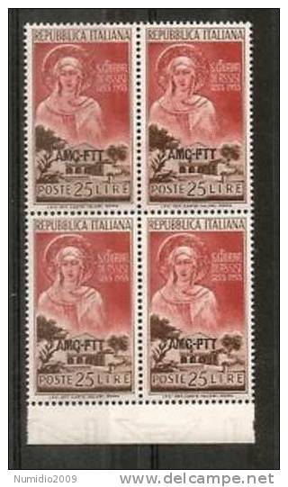 1953 TRIESTE A S. CATERINA QUARTINA MNH ** - VR6744-2 - Neufs