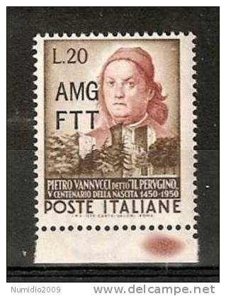 1951 TRIESTE A PERUGINO VARIETà MNH ** - VR6752 - Neufs