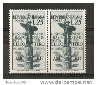 1954 TRIESTE A ELICOTTERO VARIETà MNH ** - VR6753-2 - Neufs