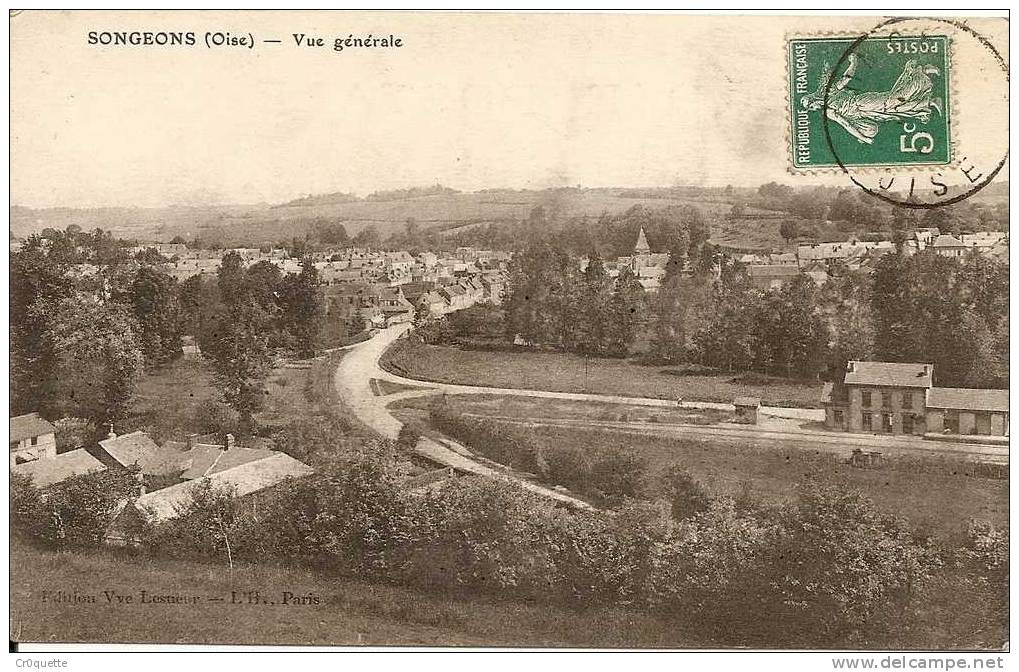 60380 SONGEONS - PANORAMA En 1912 - Songeons