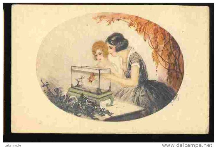 Hardy Florence. A4. Femme Avec Aquarium Et Poisson. - Hardy, Florence