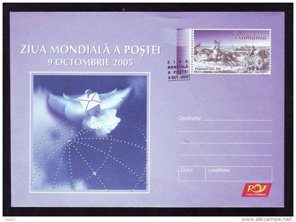 World Postal Day 2005 Cover Stationery Romania. - U.P.U.