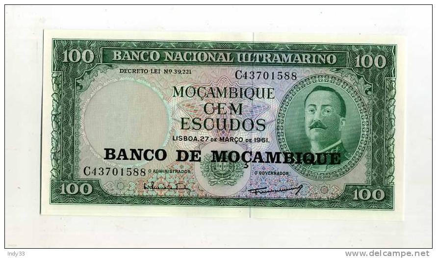 - MOZAMBIQUE . 100 ESC. 1961 - Moçambique