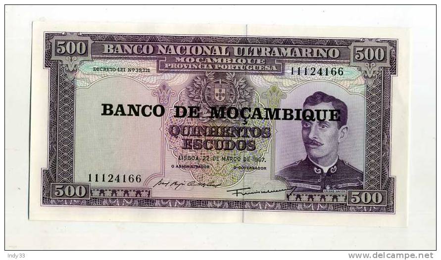 - MOZAMBIQUE . 500 ESC. 1967 - Mozambique