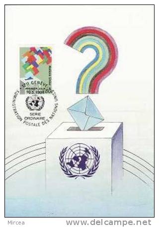 1326 - ONU Geneve 1991 - Cartes-maximum