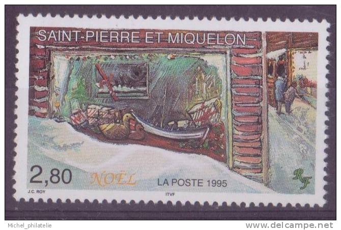 SAINT-PIERE-ET-MIQUELON N° 623** NEUF AVEC CHARNIERE  VITRINE DE NOEL - Andere & Zonder Classificatie