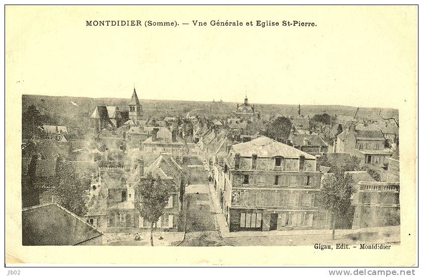 Montdidier (Somme) - Vue Générale Et Eglise Saint Pierre - Montdidier