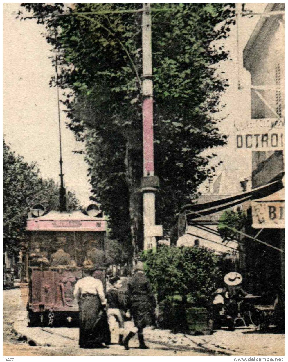 La Garenne Colombes Bureau Octroi Tramway Café Restaurant Halte Des Cyclistes Carrefour Embranchement Vers Colombes - La Garenne Colombes