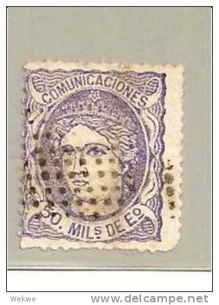 SpaMi.Nr. 101a/ SPANIEN - Edifil No. 107a(1870)  O - Usados