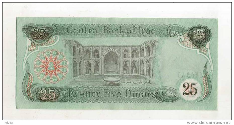 - BILLET IRAQ . 25 D. - Irak