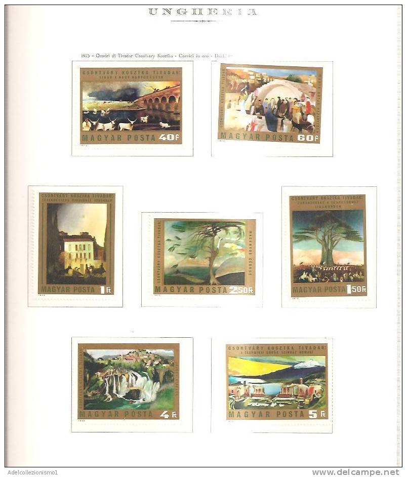 41400)francobolli Ungheria Serie Opere D´arte Di Epoche Diverse Di 7 Valori - Nuovi - Postmark Collection