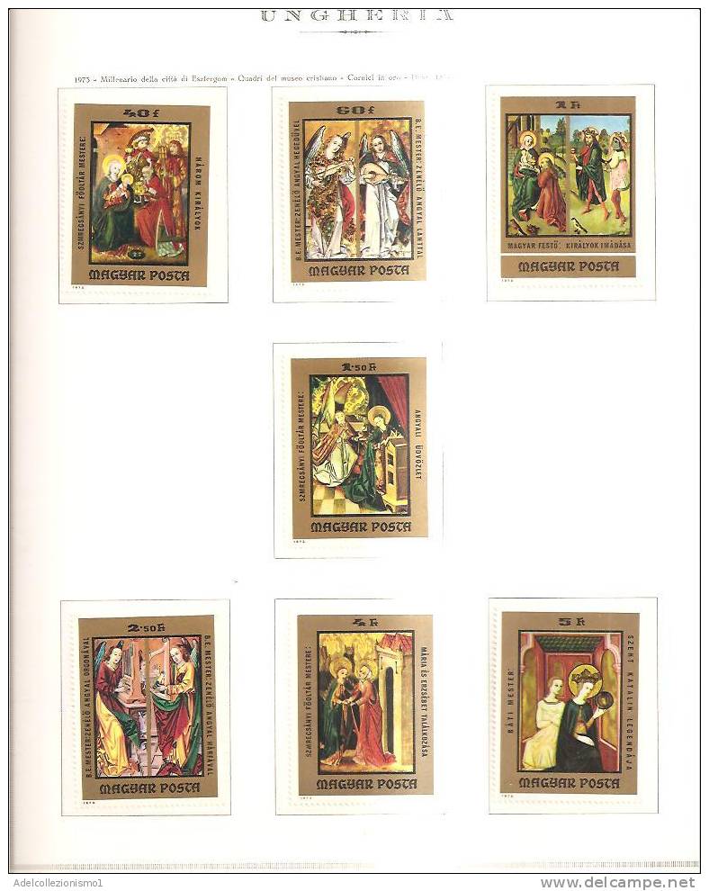 41401)francobolli Ungheria Serie Opere D´arte Di Epoche Diverse Di 7 Valori - Nuovi - Postmark Collection