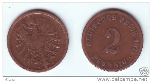 Germany 2 Pfennig 1875 C - 2 Pfennig