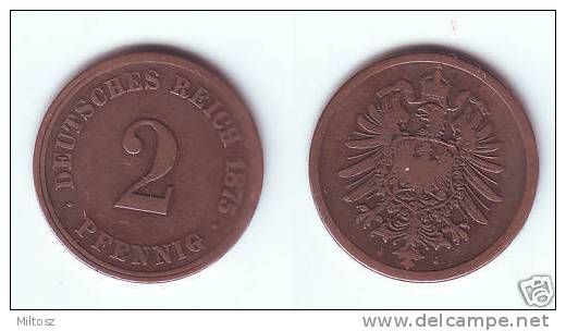 Germany 2 Pfennig 1875 J - 2 Pfennig