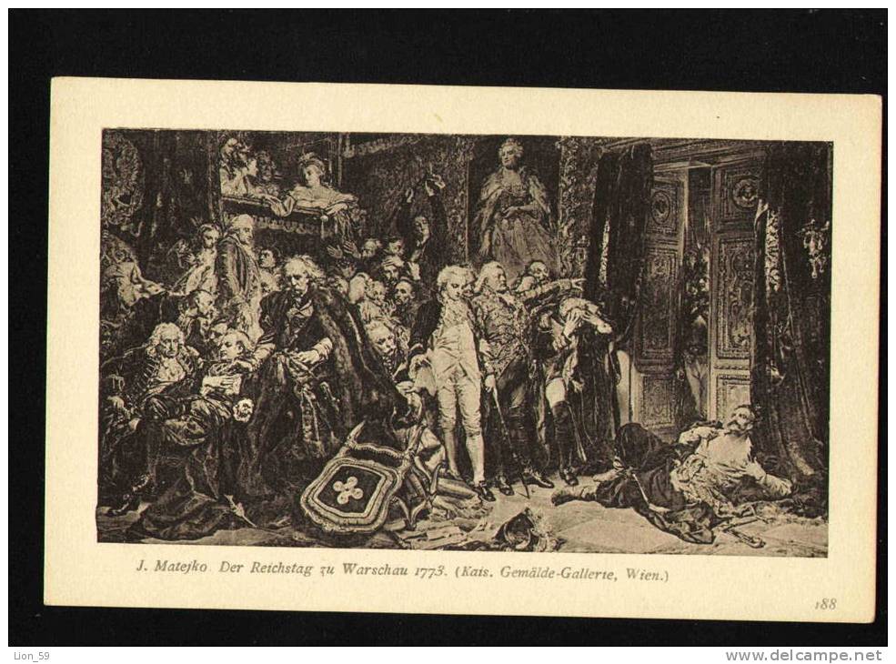 Poland Art Jan MATEJKO - TADEUSZ REJTAN 1773 , POLAND TURKEY Series - #  188 J. LOWY 1906 Pc 20953 - Historia