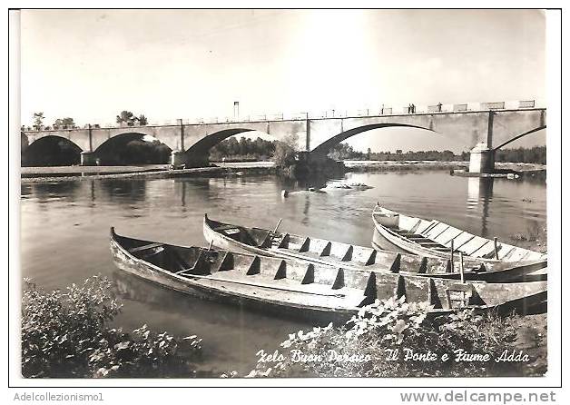 42306)cartolina Illustratoria Zelo Buon Persico - Il Ponte  E Fiume Adda - Lodi