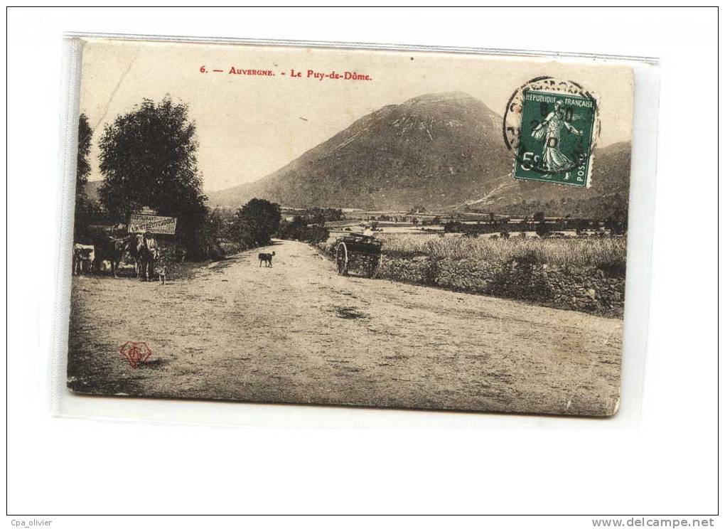 63 PUY DE DOME Vue Générale, Attelage, Ed ? 6, Auvergne, 1910 *** ETAT *** - Auvergne Types D'Auvergne