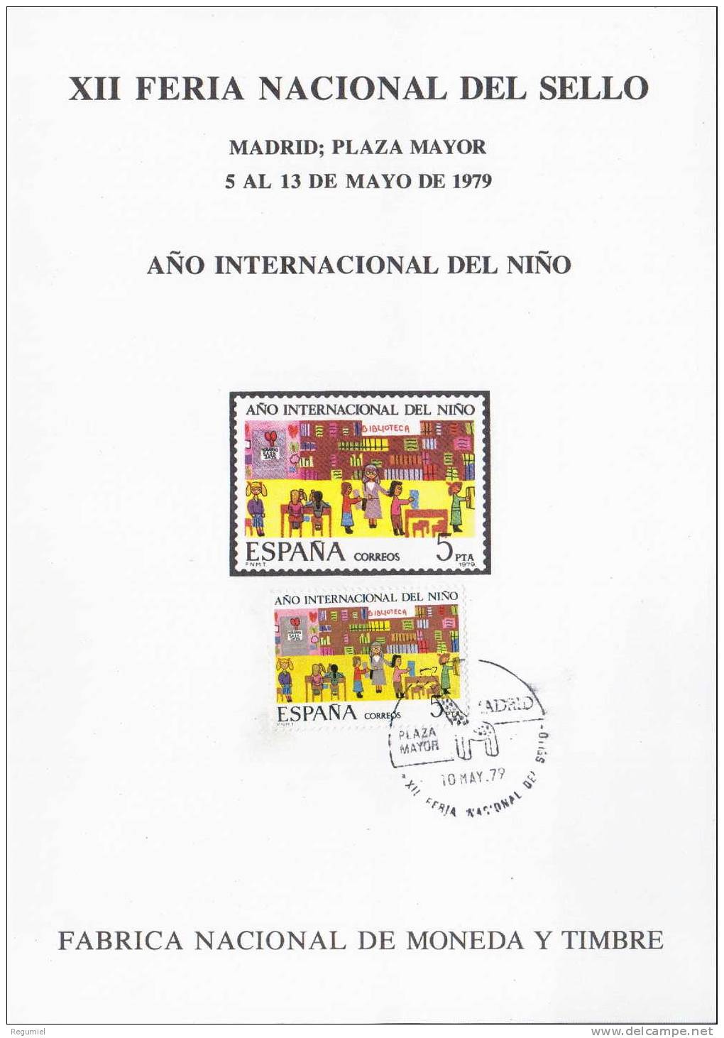 España Hoja Recuerdo 1979 HR 77 Dia Del Niño. Matasellada - Commemorative Panes
