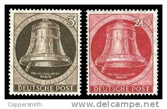 (013) Germany / Allemagne / Berlin  1951 Bell / Glocke / Klöppel Links / Clapper Left   ** / Mnh  Michel 75+77 - Ungebraucht