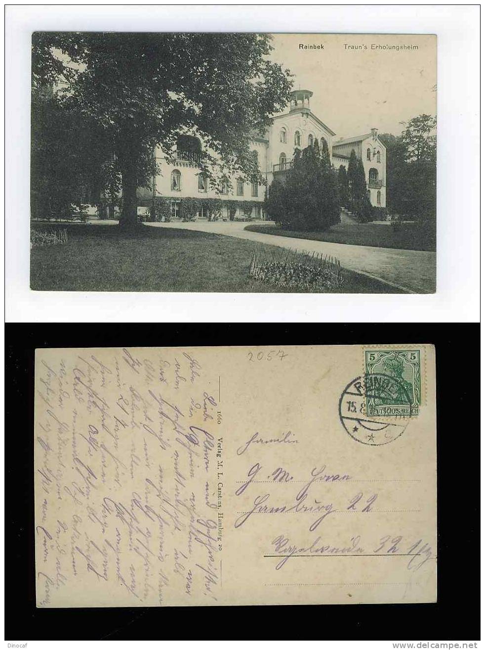 Reinbek Kr Stormarn Holstein Traun's Erholungsheim 1915, Germany, Deutschland, Used - Reinbek