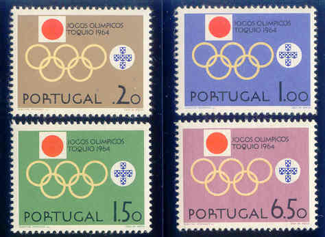 Portugal - 1964 Olympic Games - Af. # 939 To 942 - MH - Ungebraucht