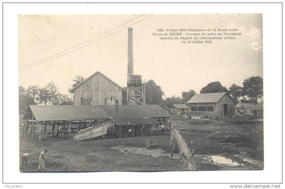 1296   -   Segré   -  Usines Métallurgiques De La Basse Loire - Carreau Du Puit De Charmon - Segre