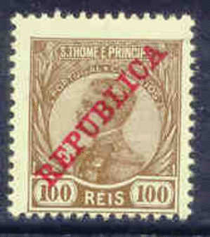 ! ! St. Thomas - 1912 D. Manuel 100rs  - Af. 118 - MH - St. Thomas & Prince