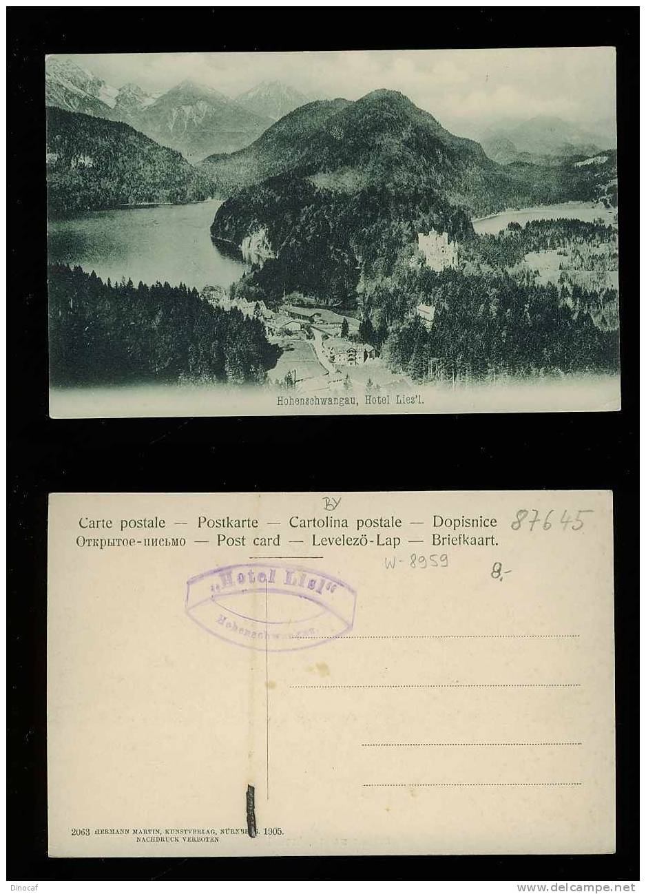 Schloß Hohenschwangau (Schwangau Füssen Allgäu) 1905, Germany, Deutschland - Aichach