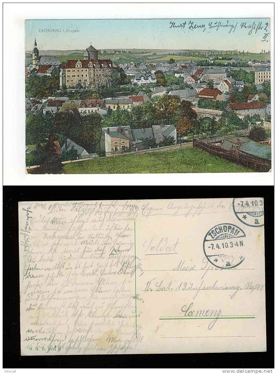 Zschopautal Im Erzgebirge - Panorama / 1910, Germany, Deutschland - Zschopau