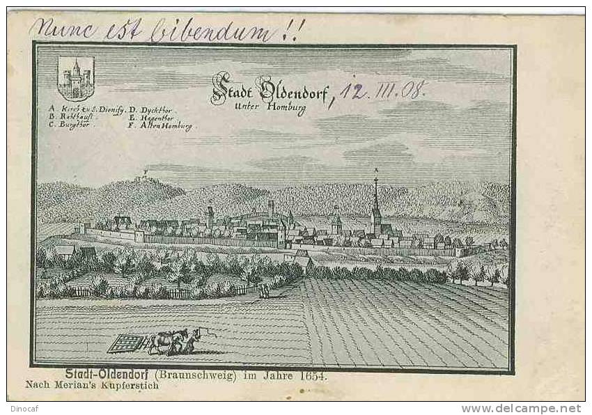 Oldendorf In The 1654 , Stadtoldendorf (Holzminden Einbeck Dassel Alfeld) 1908 , Germany, Deutschland - Oldenburg