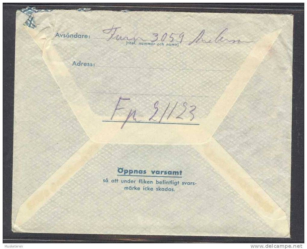 Sweden Militärbrev Postanstalten 1944 Cancel Cover Feld Post Nummer FP 21123 (2 Scans) - Militares