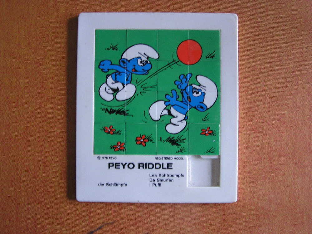 SCHTROUMPFS SMURF  Schtroumpf  RIDDLE CASSE TETE PUZZLE Vintage 1978 - Puzzels