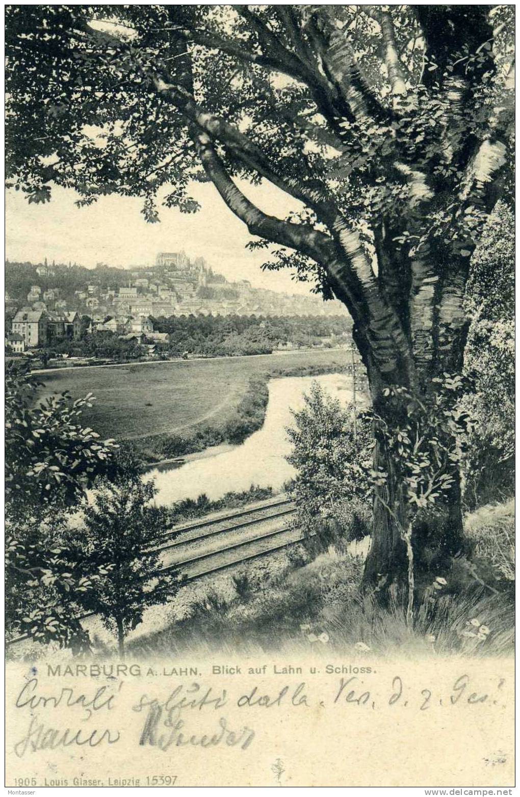 MARBURG A. Lahn. Blick Auf Lahn Und Schloss. Vg. Mit Briefmarke Nach TRIESTE In 1903. - Marburg