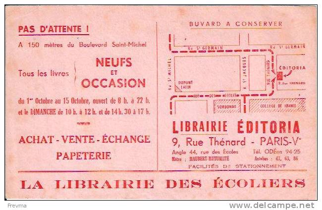 Buvard La Librairie Des Ecoliers - L