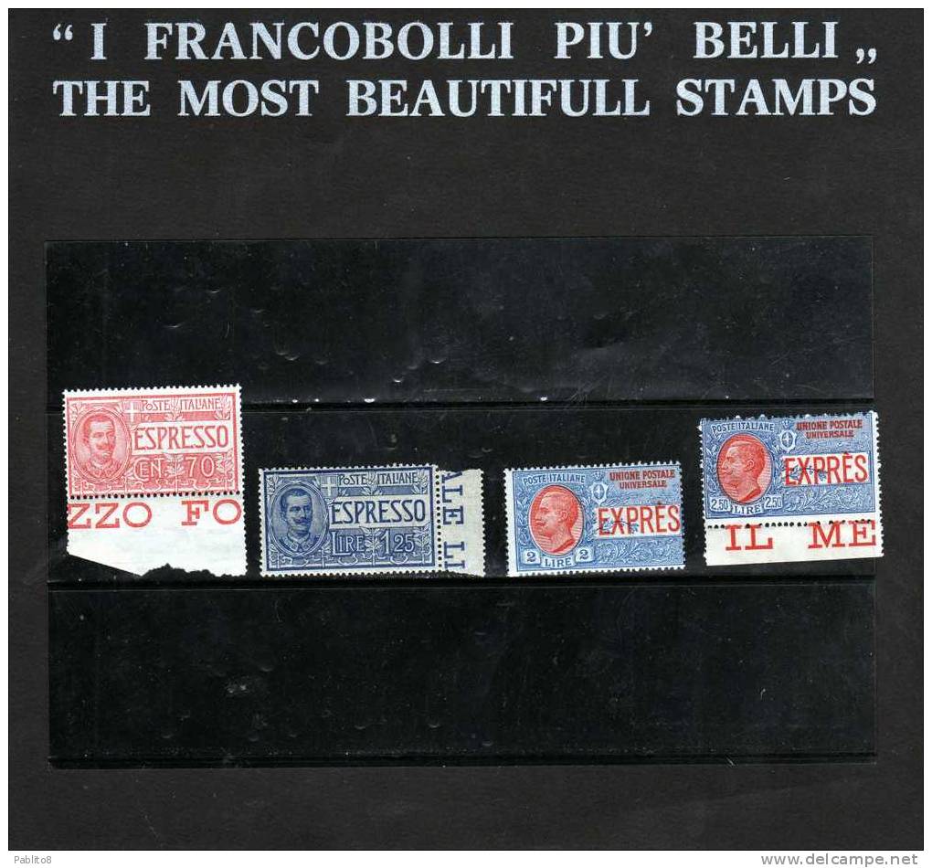 ITALIA REGNO ITALY KINGDOM 1925 ESPRESSO SPECIAL DELIVERY RE VITTORIO EMANUELE SERIE COMPLETA MNH DISCRETA CENTRATURA - Poste Exprèsse