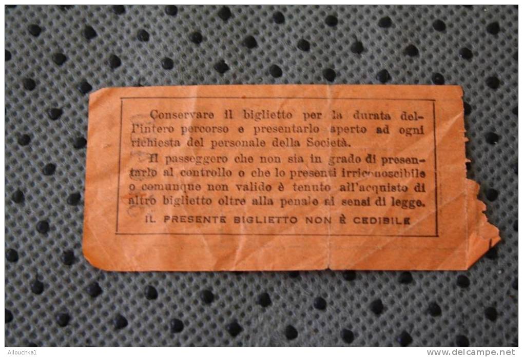 ANCIEN TICKET TITRE DE TRANSPORT UNIONE ITALIANA TRANSVIE ELETTRICHE GENOVA  BIGLIETTO DI CORSA SEMPLICE A TARI ITALIA - Europa