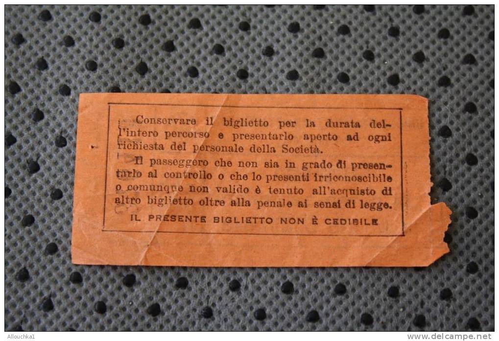 ANCIEN TICKET TITRE DE TRANSPORT UNIONE ITALIANA TRANSVIE ELETTRICHE GENOVA  BIGLIETTO DI CORSA SEMPLICE A TARI ITALIA - Europa