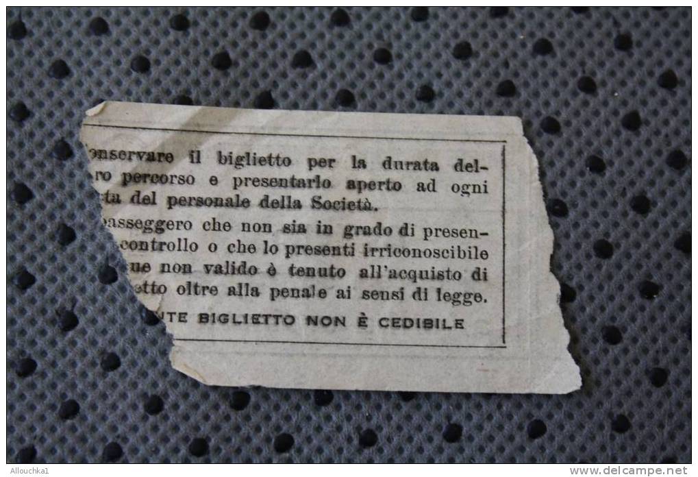 ANCIEN TICKET TITRE DE TRANSPORT BIGLIETTO DI CORSA SEMPLICE A TARIFA ORDINARIA UNION ITALIANA TRANVIE ELETTRICHE GENOVA - Europe